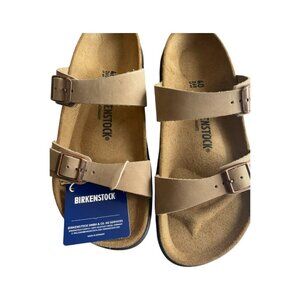 BIRKENSTOCK  Sierra Suede Tan Leather with Oudoor Traction Sole Size 40 Unisex